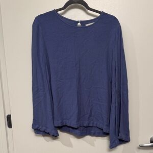 Anthropologie Flowy Long Sleeve Top with Bell Sleeves